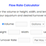 aquarium flow rate calculator